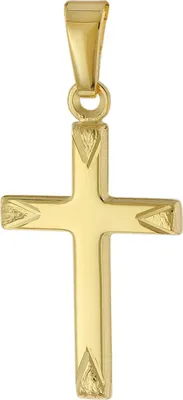 trendor 51798 Kreuz-Anhänger Gold 585 / 14 Karat für Damen, Herren, Kinder 1