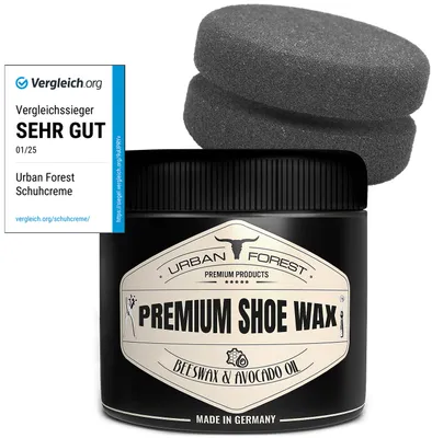 Produktbild von SPARSET Schuhcreme Schuhwachs 250ml farblos mit Bienenwachs mit Schwamm | Schuhe pflegen mit Premium Shoe Wax von URBAN FOREST
