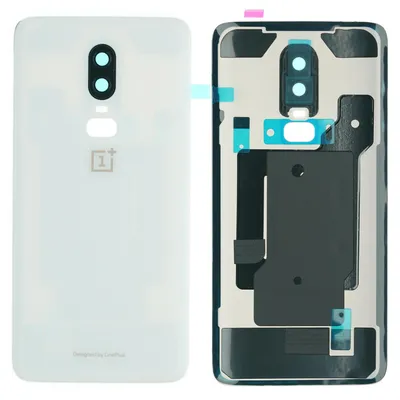 Produktbild von Oneplus 6 Backcover + Kameraglas + Kleber, Weiß