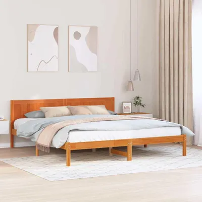 Produktbild von Möbel Wachsbrown Bettgestell Wachsbrown Massivholz 200 x 200 cm - Klassische Betten 872178