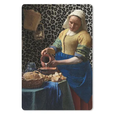 Produktbild von MuchoWow® Mauspad Mousepad Milchmädchen - Kunst - Pantherdruck - Vermeer - Gemälde - Alte Meister 18x27 cm - Mousepads - Maus Mat - Pad - Mausunterlage