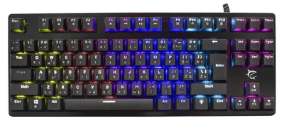 Productafbeelding van Gaming-toetsenbord met anti-ghosting, metaalbasis en RGB-achtergrondverlichting, USB 2.0, zwart