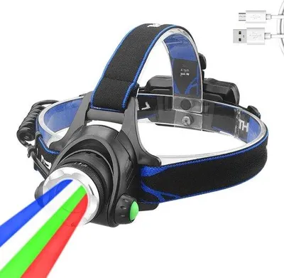 Image de Lampe frontale LED rechargeable pour l'extérieur et l'intérieur