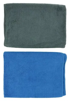 Produktbild von Mikrofaser-Bodentücher – 1 blaues und 1 graues, Größe 50 x 70 cm