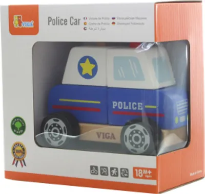 Produktbild von Viga Polizeiauto Holzbausteine 50201