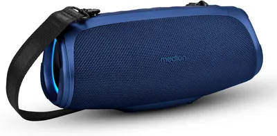 Produktbild von Tragbarer Bluetooth Lautsprecher (Akku,Bass Boost, Musikbox,RGB Lichteffekte, IPX7 Wasserschutz & robust,integrierte Powerbank, 2X 15 W RMS) Anthrazit
