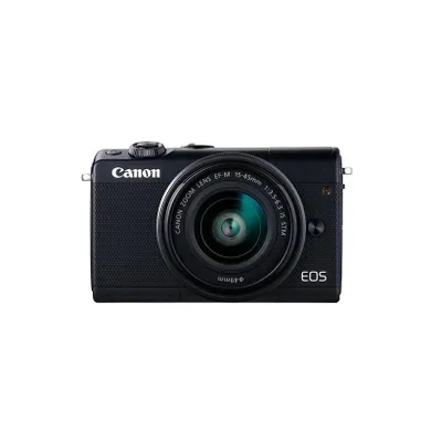 Produktbild von Canon EOS M100 + EF-M 15-45mm IS STM, 24,2 MP, 6000 x 4000 Pixel, CMOS, Full HD, Touchscreen, Schwarz