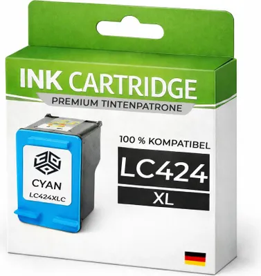 Produktbild von Tintenpatrone kompatibel für Brother LC424C DCP-J1200W/DCP-J1200WE in Cyan