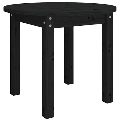 Produktbild von vidaXL Couchtisch Schwarz Ø 55x45 cm Massivholz Kiefer