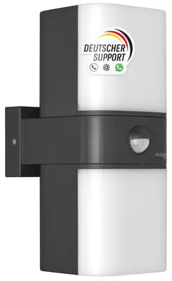 Außenleuchte mit Bewegungsmelder, 20 W, 1800 lm, 3000 K, IP65, anthrazit