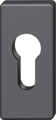 Produktbild von FSB Zylinderrosette 17 1778 eckig, Aluminium schwarz matt