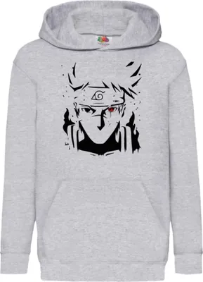 Produktbild von Kinder Kapuzenpullover Naruto Kakashi Hatake 07, 5-6 Jahr - 116 / Grau
