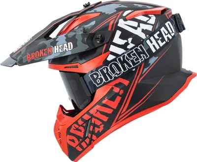 Produktbild von Broken Head Crosshelm Squadron Rebelution V3 Rot + MX-Brille Regulator Schwarz : XS (53-54 cm) Größe: XS (53-54 cm)