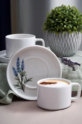 Image de Hermia Concept, ensemble de tasses à thé de haute qualité (4 pièces) - 100% porcelaine, 8 cm, 14 cm