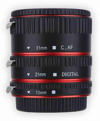 Produktbild von Metallischer Makro-Verlängerungsadapter mit Objektivring-Set für Canon EOS EF-Objektive