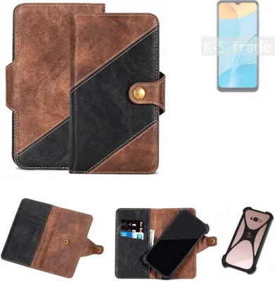 Produktbild von K-S-Trade Handyhülle Schutzhülle Bookstyle Case kompatibel mit Oppo A35 Klapphülle Cover Hülle Schutztasche 1x