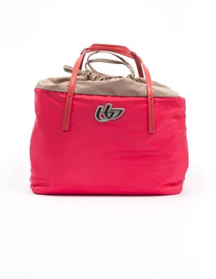 Produktbild von Byblos Shopper-Tasche, gelbes Gewebe, mit zwei Tragegriffen und Schulterriemen, Damenmodell, 46x27 cm