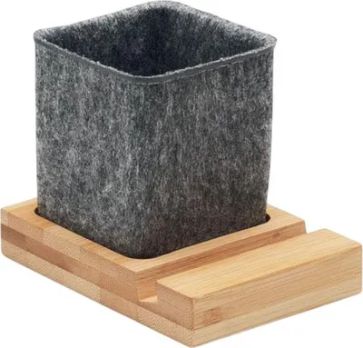 Produktbild von MidOcean - Stifteköcher "Orostan", RPET Filz MO1184 (Einheitsgröße) (Holz)