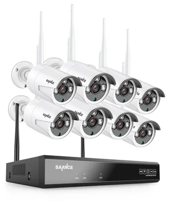 Obrázok produktu pre Bezdrôtový kamerový systém – Bezpečnostný systém – CCTV kamery – Bezdrôtový video dohľad – 8-kanálový záznamový systém (NVR)