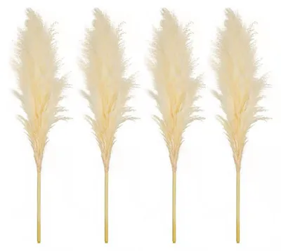 Produktbild von 1/2/3/4/5 Stück künstliches Pampasgras, Boho-Stil, realistisch flauschig, getrocknet, für Zuhause, Büro, Hochzeit, Party, Tischdekoration