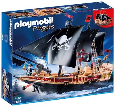 Produktbild von PLAYMOBIL Pirates Piraten-Kampfschiff, Aktion/Abenteuer, Pirate Raiders' Ship, 4 Jahr(e), Mehrfarbig, Kunststoff