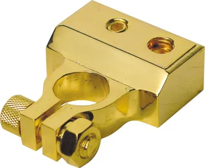 Produktbild von Batterie-Anschlußklemme vergoldet Minuspol 50+20+10mm