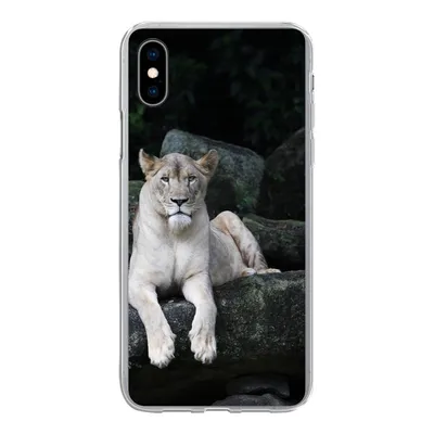 Produktbild von MuchoWow® Handyhülle Schutzhülle Hülle für iPhone Xs Löwe - Wilde Tiere - Porträt Silikon Softcase Handy Hülle - Handytasche