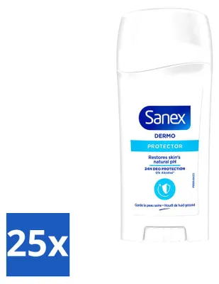 Imagen del producto de 25 unidades de barra desodorante Sanex Dermo Protector, 65 ml. Paquete económico
