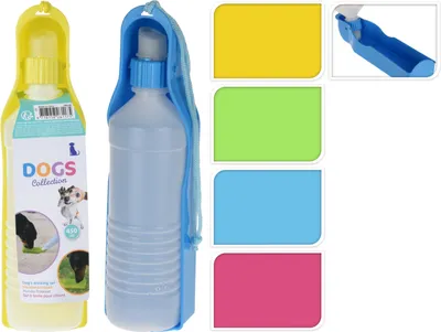 Produktbild von Hundetrinkflasche für Spaziergänge, Wanderungen und Reisen mit praktischem Halter