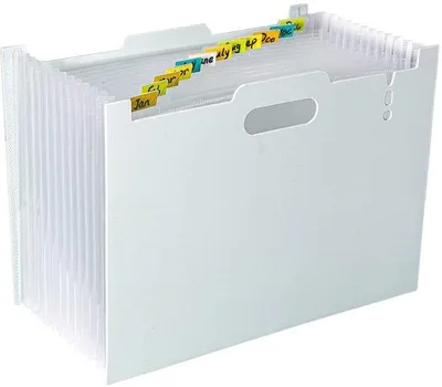 Produktbild von Aktenmap A4, 13 Fächer, Accordion, grau, tragbar
