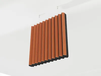 Imagen del producto de Conjunto de 4 paneles acústicos suspendidos con kit de montaje | Absorción – Difusión – Reflexión | Panel acústico suspendido | [BUFLER | Kirschbaum]
