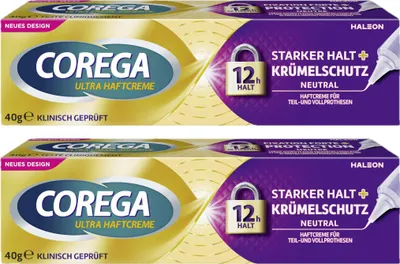 Immagine prodotto di Corega Ultra Crema Adesiva Fresca 40g confezione da 2 pz