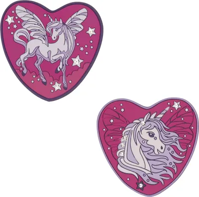 Produktbild von DerDieDas Schulranzen-Zubehör Wechselbuttons Set 2 teilig Purple Unicorn mehrfarbig