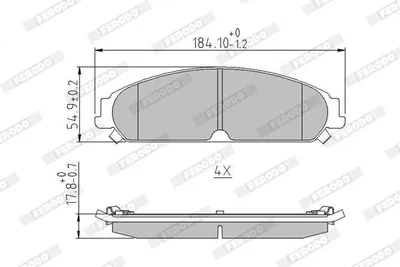 Produktbild von FERODO Bremsbeläge Satz Vorne für CHRYSLER 300 C Touring (LX, LE) FDB4078