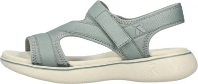Produktbild von Rieker Damen Sandalen Modell V216652 in Grau mit Klettverschluss für den Sommer