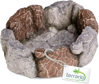 Produktbild von Terrario Stein Kreis Schüssel L – Terrarium Schüssel 17x15x4,5 cm Terrario