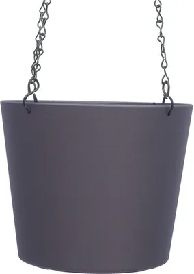 Produktbild von Kunststoff Ampel-Flori 19 dunkelsilber Ø 19.5cm Höhe 17.5cm