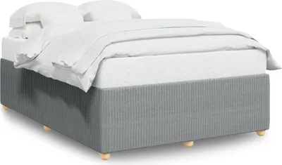 Produktbild von vidaXL Bettgestell ohne Matratze Hellgrau 160x200 cm Stoff