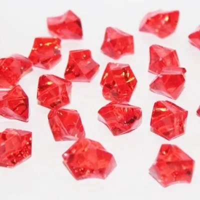 Produktbild von 40 Dekosteine Rohkristall/Eis Optik | ca. 2 cm Rot
