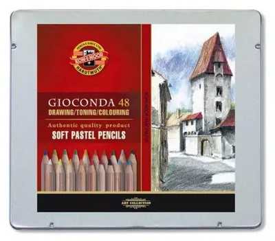 Immagine prodotto di Gioconda Set di matite pastello in latta / 48 pezzi