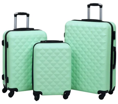 Image de Ensemble de 3 valises roses à coque rigide