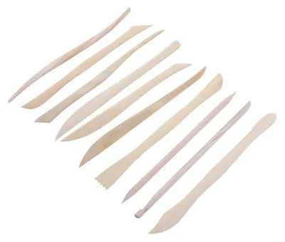 10-teiliges Holz-Modellierwerkzeug-Set für Ton