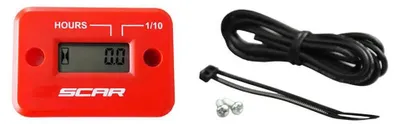 Produktbild von SCAR Betriebsstundenzähler mit Kabel und Klettverschluss rot