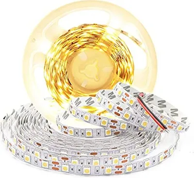 Produktbild von 5m LED Streifen 12V Strip warmweiß 3000K Lichtstreifen Lichterkette Band 5050SMD 300LEDs ohne Netzteil Selbstklebend DIY Bandleuchten dimmbar für