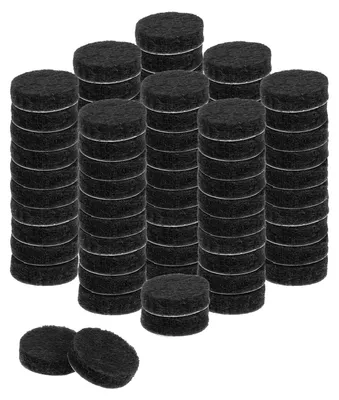 84 selbstklebende Filzgleiter, 10 x 10 x 3 mm, rund, schwarz