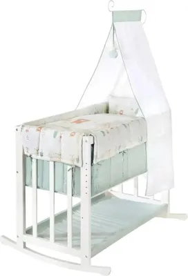 Produktbild von Roba 289149WES283 Stubenbett 4in1 Woodland Buddies weiß – Stubenbetten weiß 760x950x745 mm