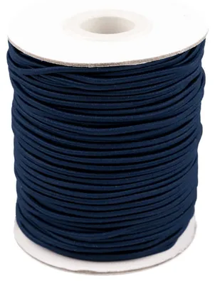 50m extra starke Gummikordel Gummischnur 2mm stahlblau