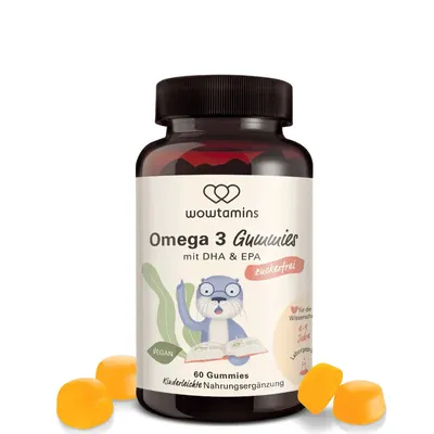 Produktbild von wowtamins Omega 3 Gummies (zuckerfrei)