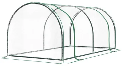 Obrázek produktu pro Folieový skleník pro zahradu a balkon | Barva: Průhledná/Zelená | Rozměry: 100 x 200 x 80 cm