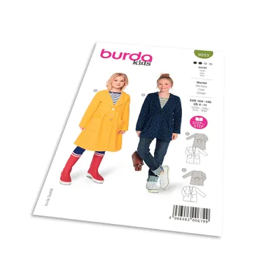 Productafbeelding van Burda patroon 9253 - Meisjesjas